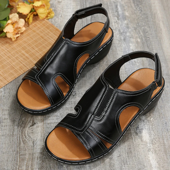 Klara Sandalen | Bequeme Damensandalen mit Klettverschluss für Frauen
