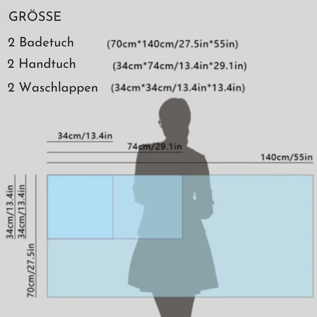 Cascade Supreme Baumwoll-Handtücher | Ultraweiche 6-teilige Handtuch-Kollektion