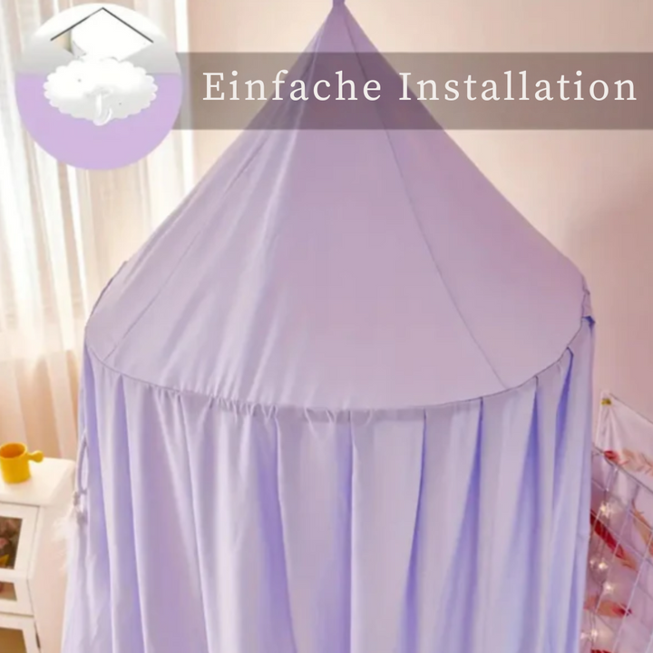 Baldachin Kinderzelt | Traumhaftes Lesenook-Zelt mit Prinzessinnen-Design für Kinder
