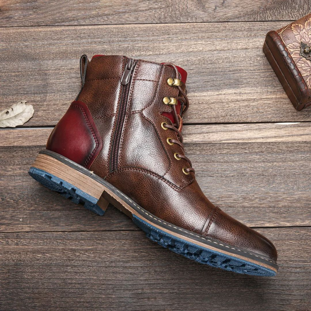 Andreas Lederstiefel Oktoberfest | Robuste Herren Stiefel im Vintage-Style