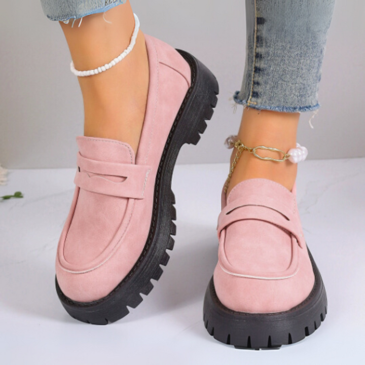 Sommerliche Chunky Loafers | Runde Zehen Slip-On Loafers für den täglichen Gebrauch