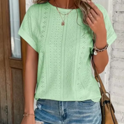 Helda Lochspitze Bluse | Sommerliches Shirt mit Stickerei