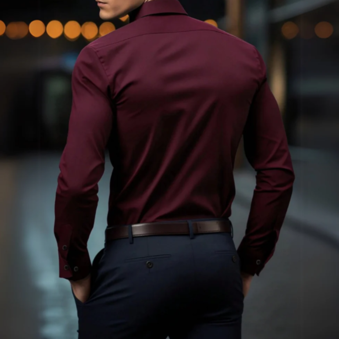 Hemd für Herren - Slim Fit Sommer-Businesshemd mit Stretch