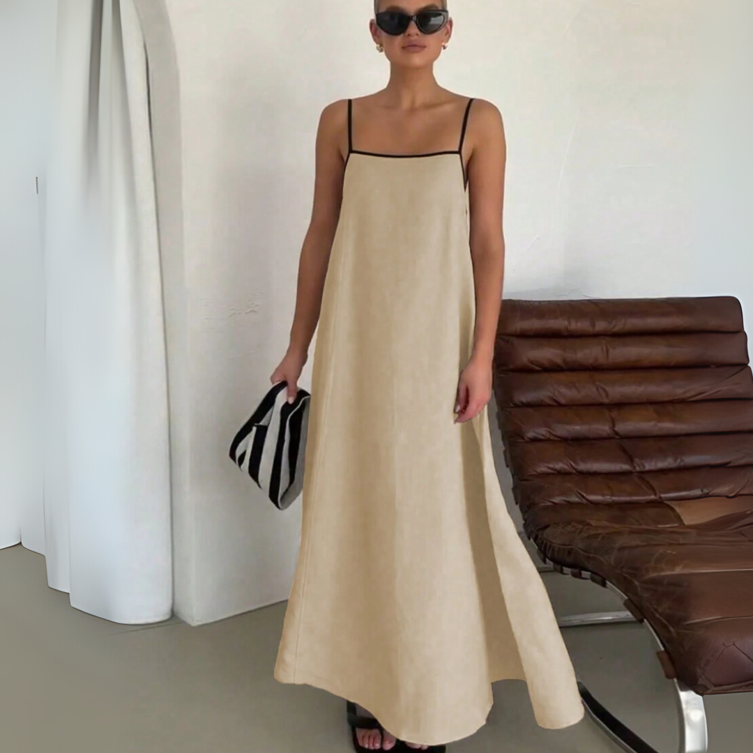 Charlotte Maxikleid | Elegantes Trägerkleid in Midi-Länge für Frauen