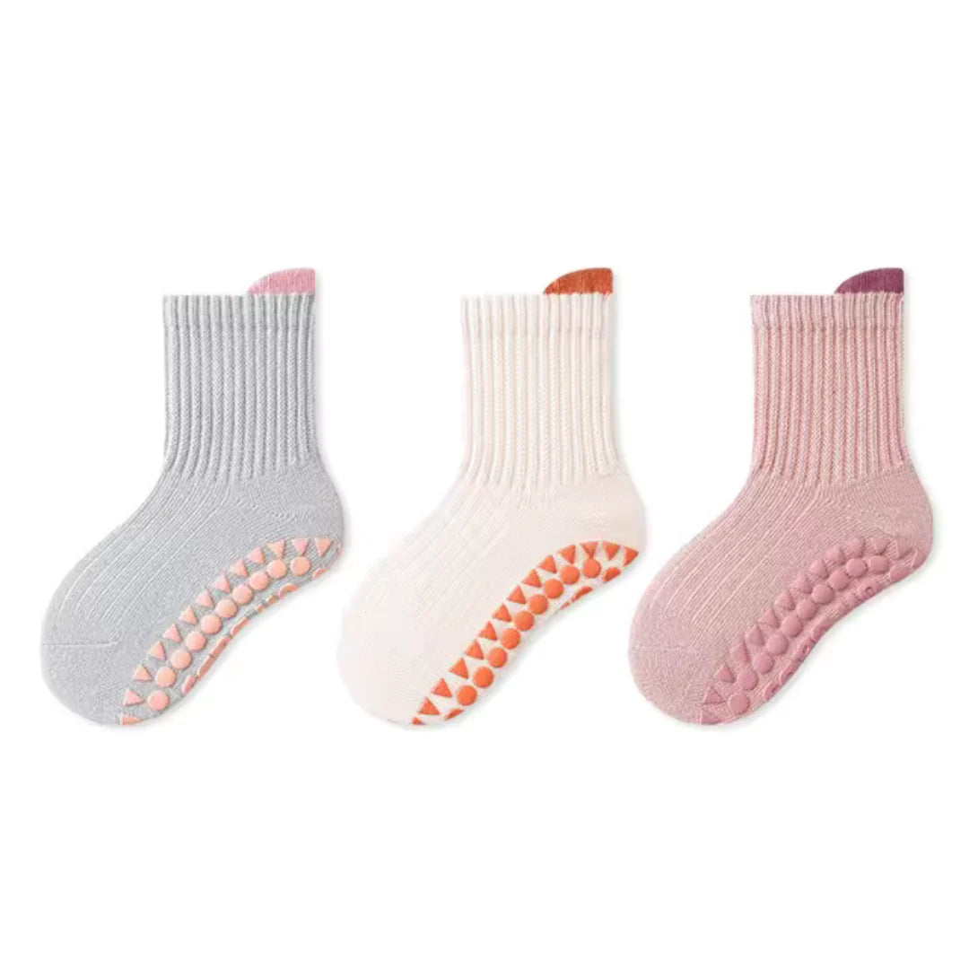 Anti-Rutsch Socken | Niedliches 3er-Set Anti-Rutsch-Socken für Kinder