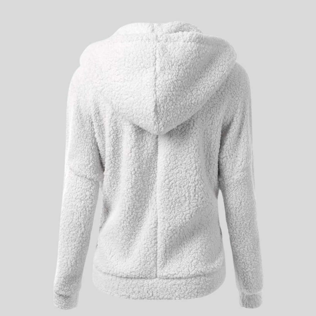 Fleecejacke für den kalte Tage - Warme Fleecejacke mit Kapuze für Damen
