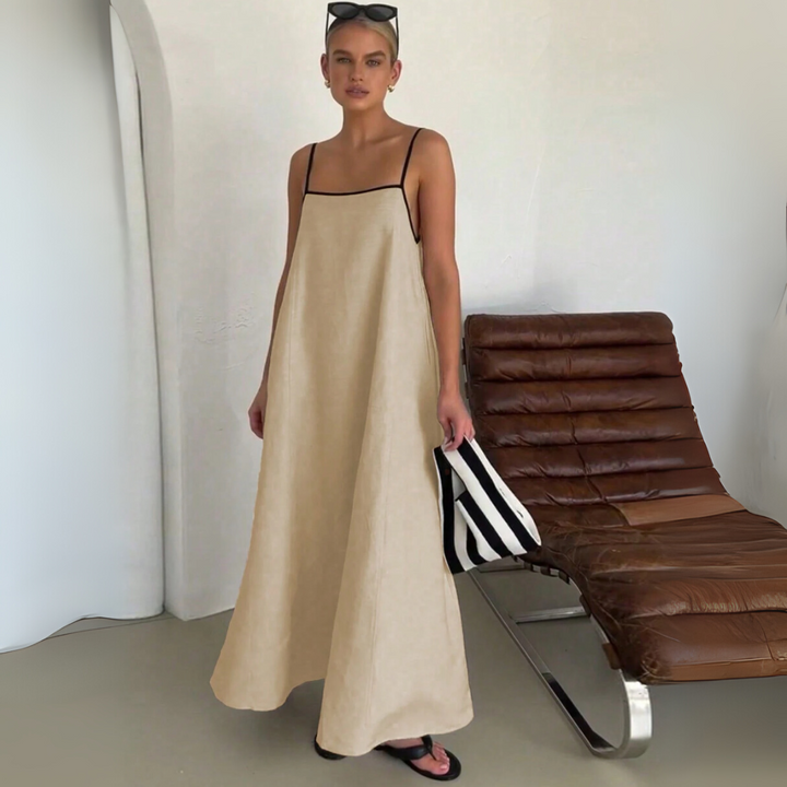Charlotte Maxikleid | Elegantes Trägerkleid in Midi-Länge für Frauen