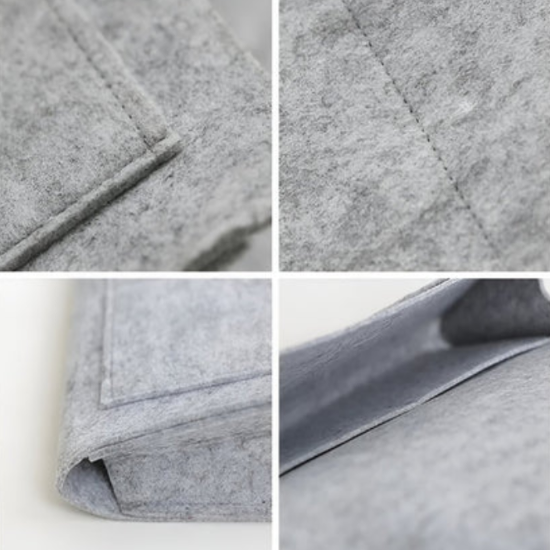 Premium Bett-Organizer | Multifunktionale Nachttisch-Aufbewahrung aus Filz