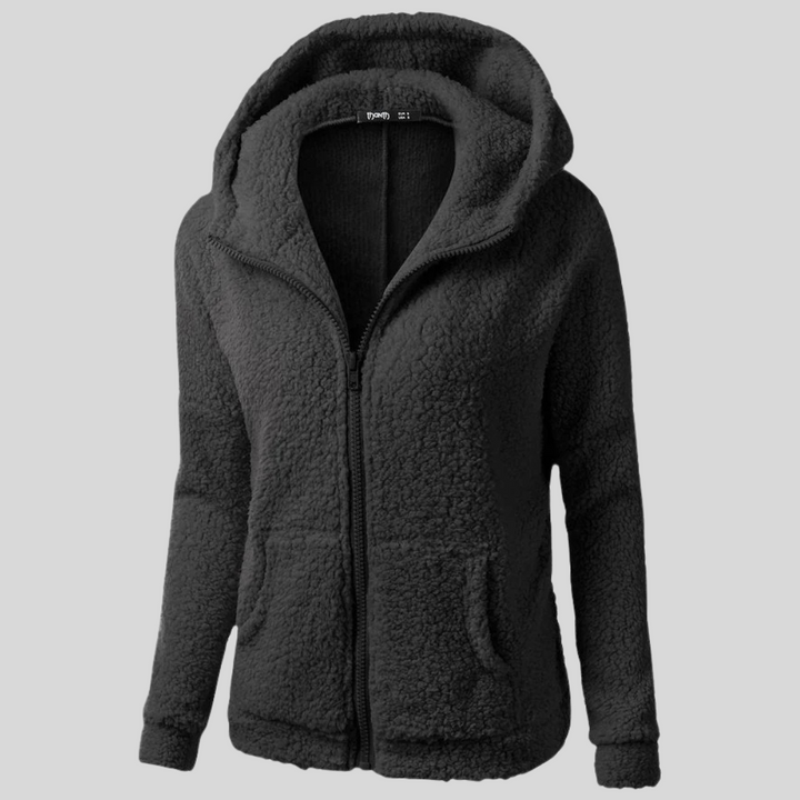 Fleecejacke für den kalte Tage - Warme Fleecejacke mit Kapuze für Damen