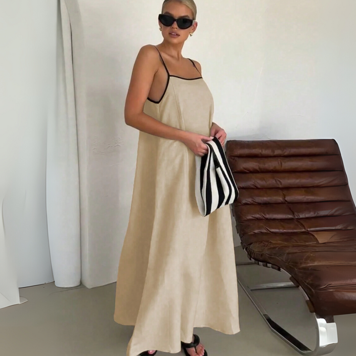 Charlotte Maxikleid | Elegantes Trägerkleid in Midi-Länge für Frauen