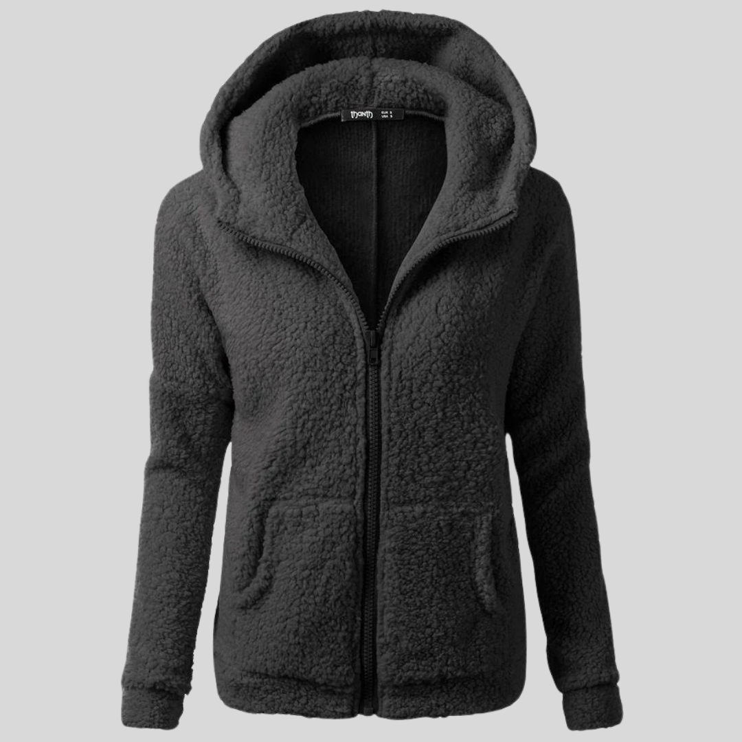 Fleecejacke für den kalte Tage - Warme Fleecejacke mit Kapuze für Damen