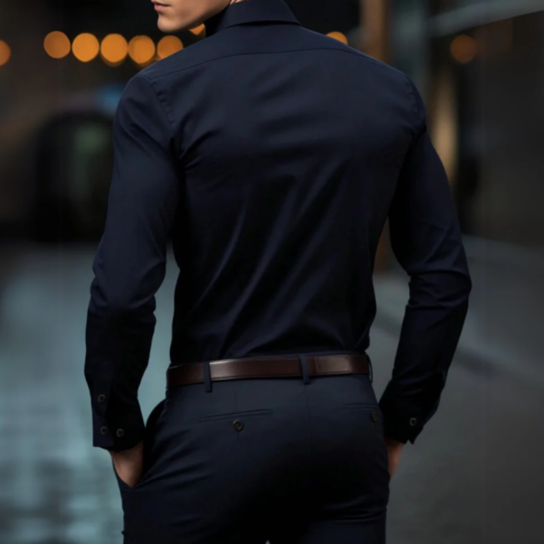 Hemd für Herren - Slim Fit Sommer-Businesshemd mit Stretch