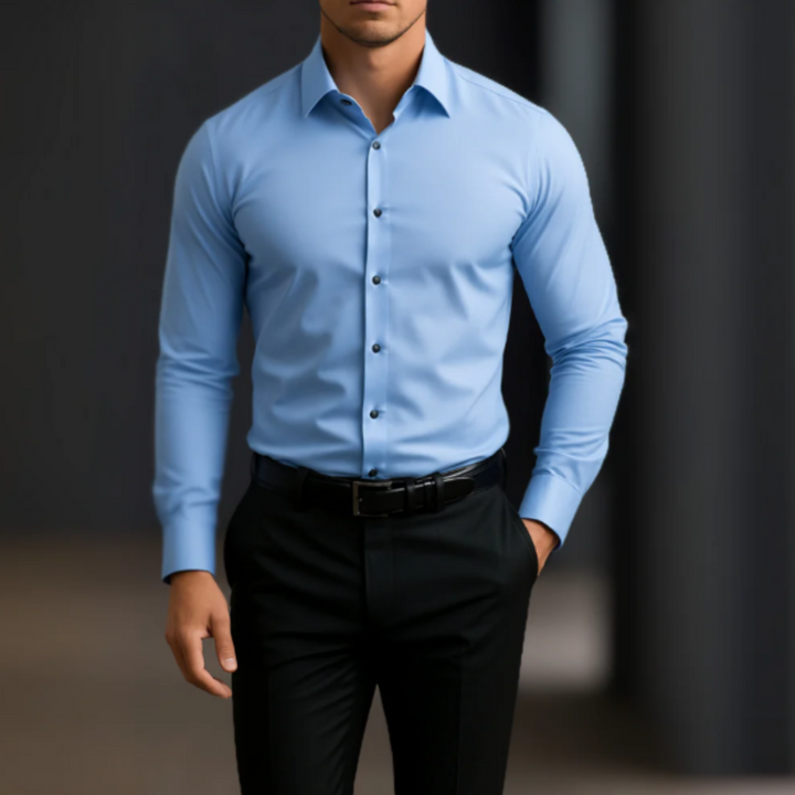 Hemd für Herren - Slim Fit Sommer-Businesshemd mit Stretch