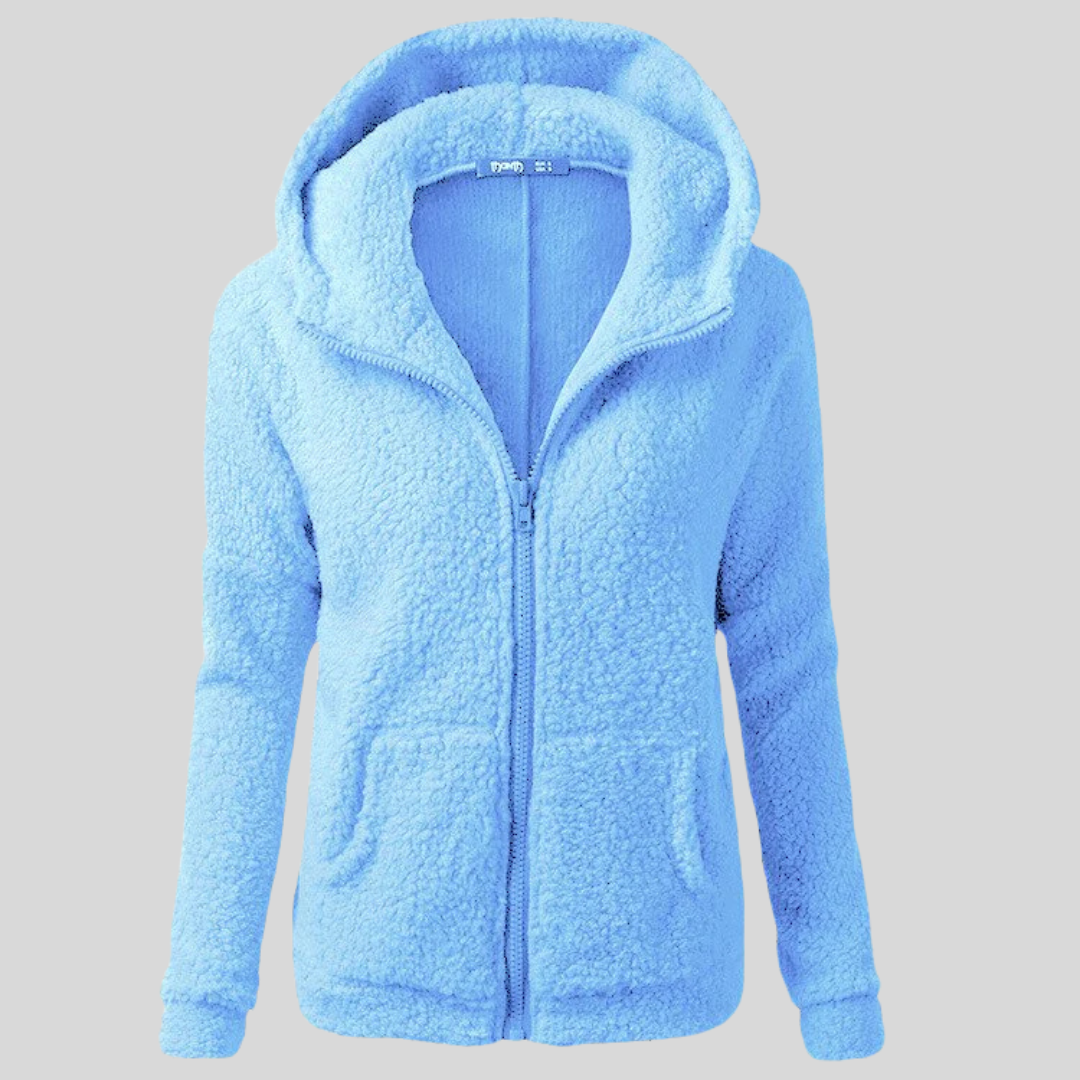 Fleecejacke für den kalte Tage - Warme Fleecejacke mit Kapuze für Damen