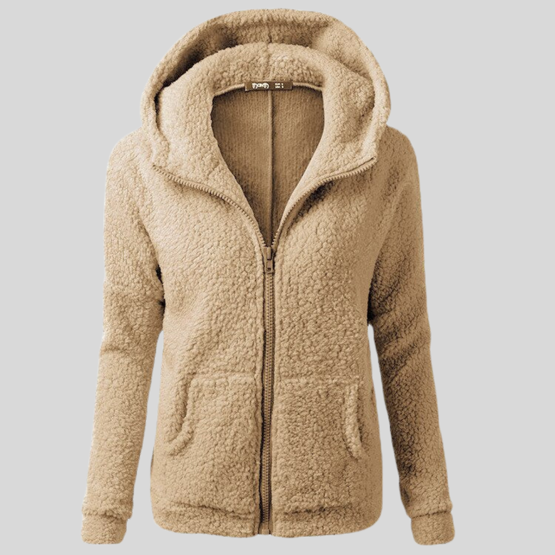 Fleecejacke für den kalte Tage - Warme Fleecejacke mit Kapuze für Damen