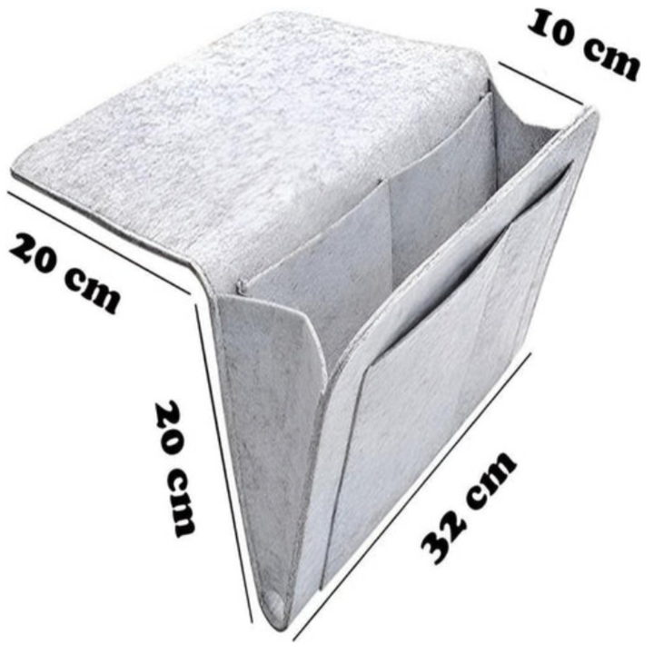 Premium Bett-Organizer | Multifunktionale Nachttisch-Aufbewahrung aus Filz