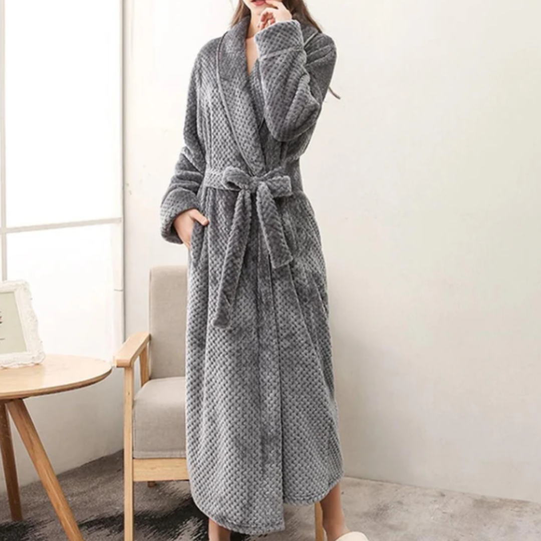 Kuscheliger Unisex Winterbademantel aus weichem Fleece