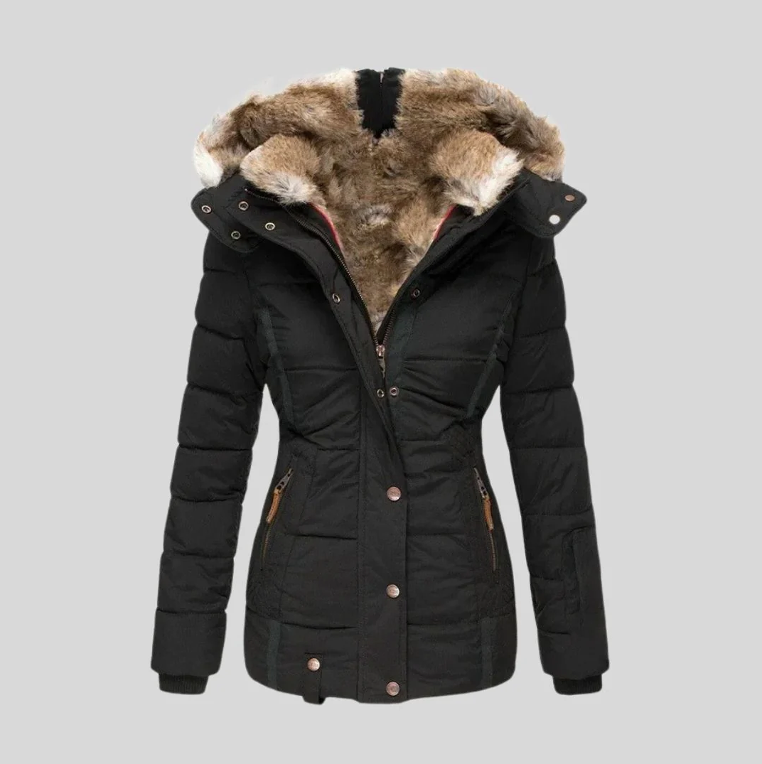 Damen Jacke | Warme wasserdichte Winterjacke mit Innenfutter und Kapuze