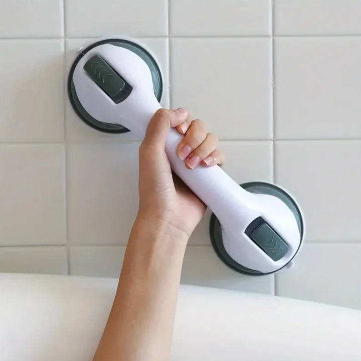Sicherheitsgriff mit Saugnapf | Rutschfeste Haltestange ohne Bohren für Bad und Dusche