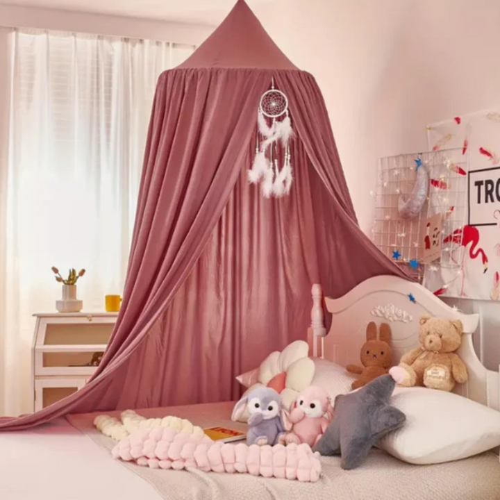 Baldachin Kinderzelt | Traumhaftes Lesenook-Zelt mit Prinzessinnen-Design für Kinder