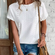 Helda Lochspitze Bluse | Sommerliches Shirt mit Stickerei