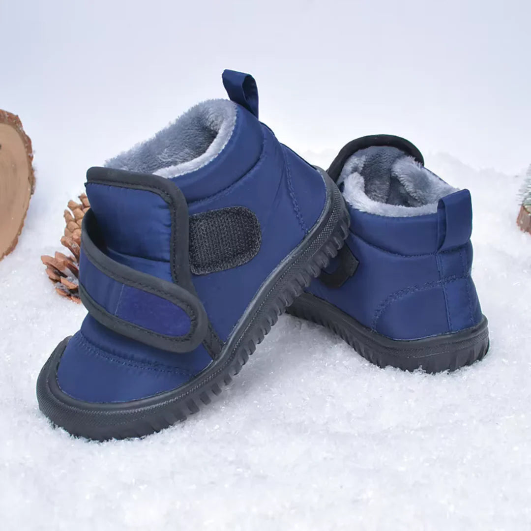 Schneestiefel | Warme Kinder-Barefoot-Sneaker mit Futter und Klettverschluss