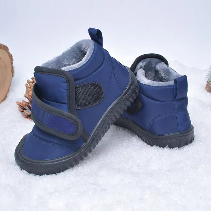 Schneestiefel | Warme Kinder-Barefoot-Sneaker mit Futter und Klettverschluss