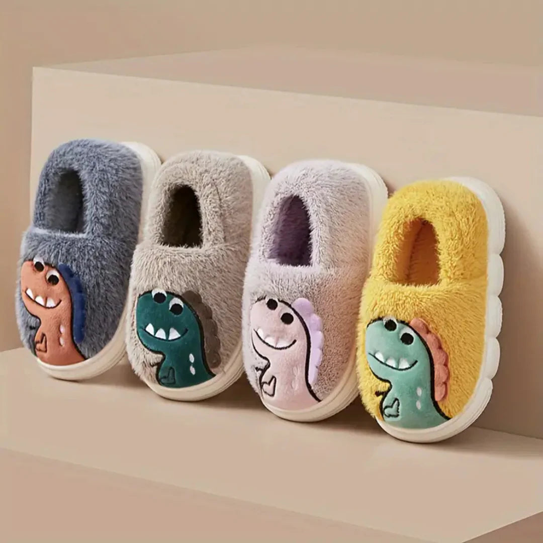 Dinosaurier-Hausschuhe | Niedliche, süße Cartoon-Dino-Muster Kinderhausschuhe