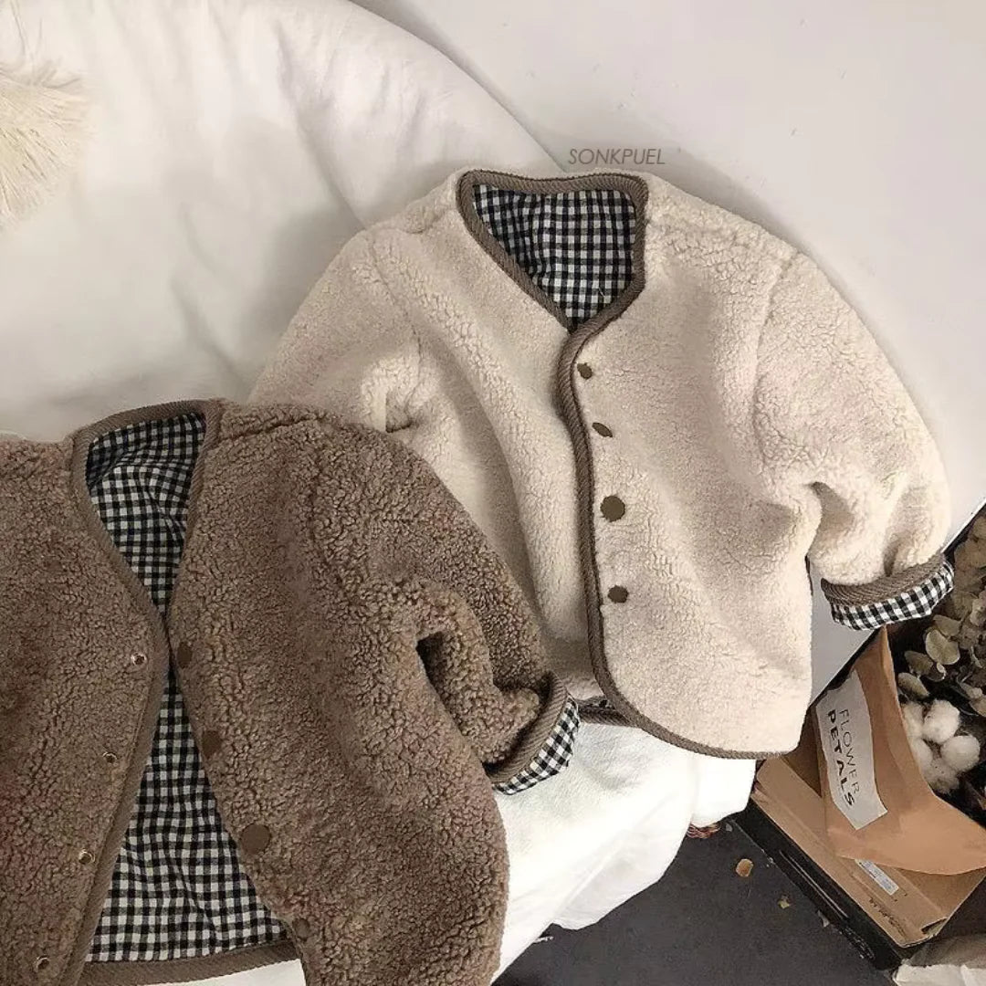 Teddy-Jacke | Warme, kuschelige Kinderjacke aus weichem Teddy-Material