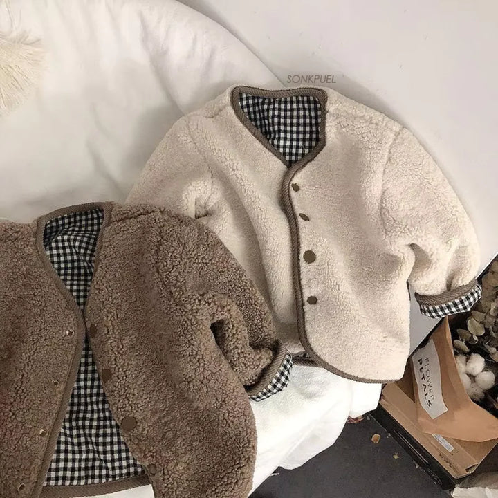 Teddy-Jacke | Warme, kuschelige Kinderjacke aus weichem Teddy-Material
