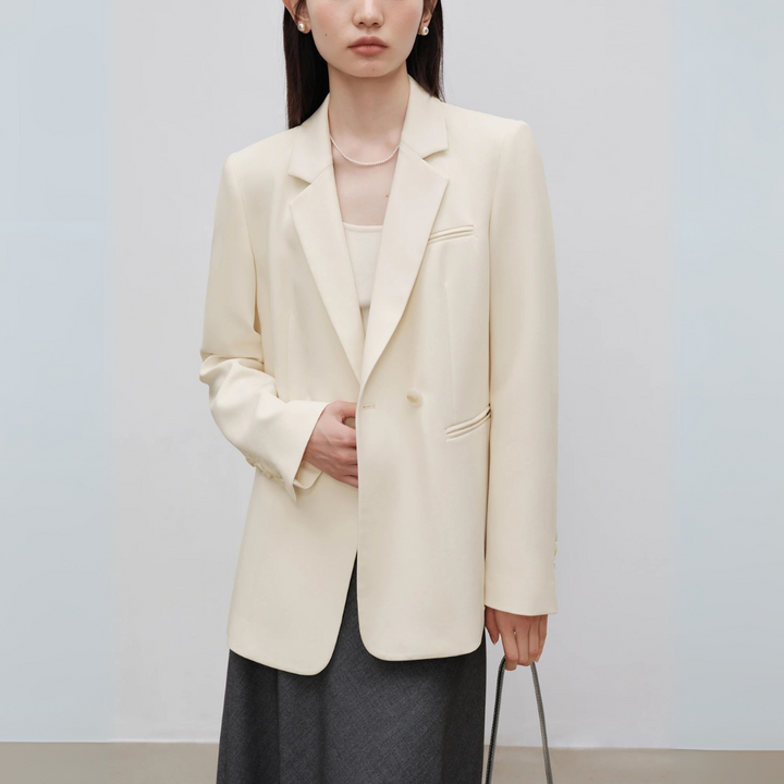 Blazer für den Herbst - Lange Oversized Blazer mit Taschen für Damen