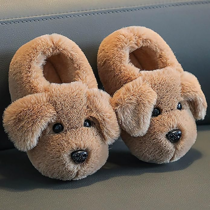 Woef Pantoffeln | Kuschelige Pantoffeln mit Plüschfutter für Herbst und Winter