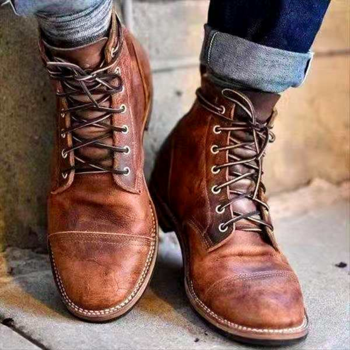 Stiefel für den Herbst - Retro Wasserdichte Schnürstiefel für Herren
