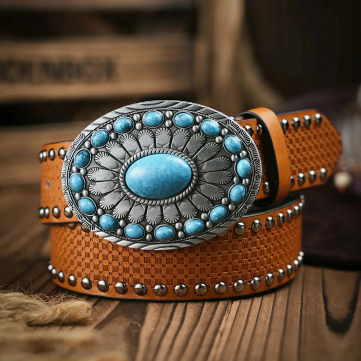 Gisela Trachtengürtel | Western-Style Ledergürtel für Frauen