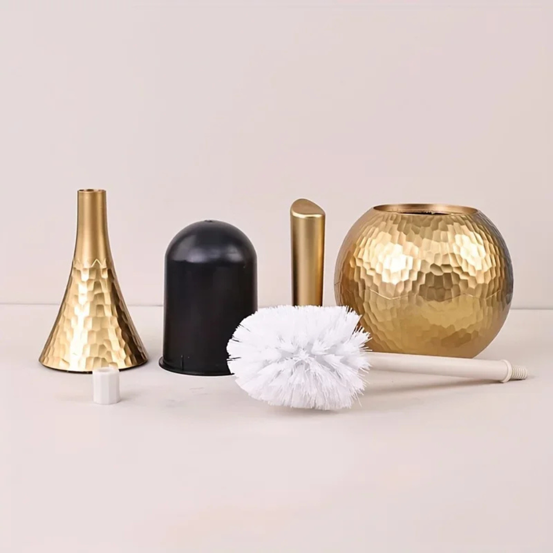 Imperial Gleam Toilettenbürste | Elegante WC-Bürste mit Halterung