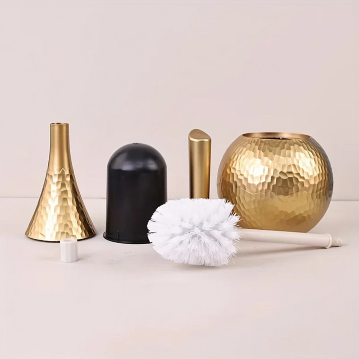 Imperial Gleam Toilettenbürste | Elegante WC-Bürste mit Halterung
