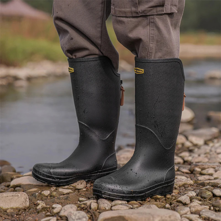 Regenstiefel für den Herbst - Wasserdichte PVC Gummistiefel mit rutschfester Sohle für Damen