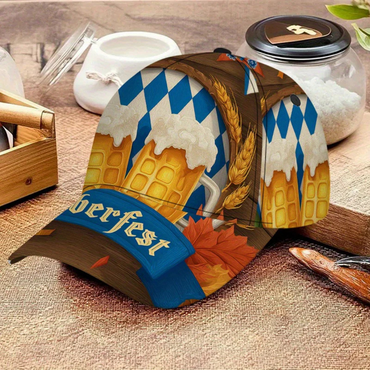 Heinrich Oktoberfest Baseballcap | Klassische Bierfest Kappe mit Bierkrug-Print für Herren