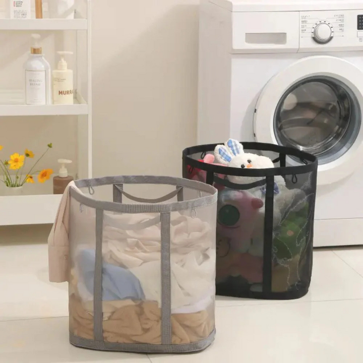 Faltbarer Netz-Wäschekorb | Platzsparender Mesh-Wäschesammler