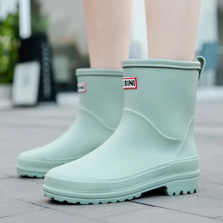 Regenstiefel für den Herbst - Wasserdichte Gummistiefel mit rutschfester Sohle für Damen