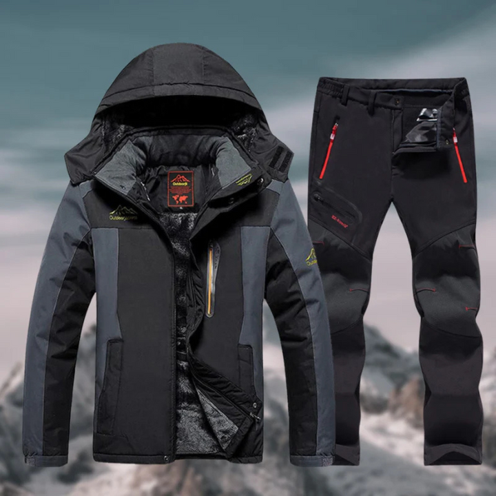 Outdoor Winter Set - Widerstandsfähiges & Wasserdichtes Winterjacke und Wanderhose für Herren