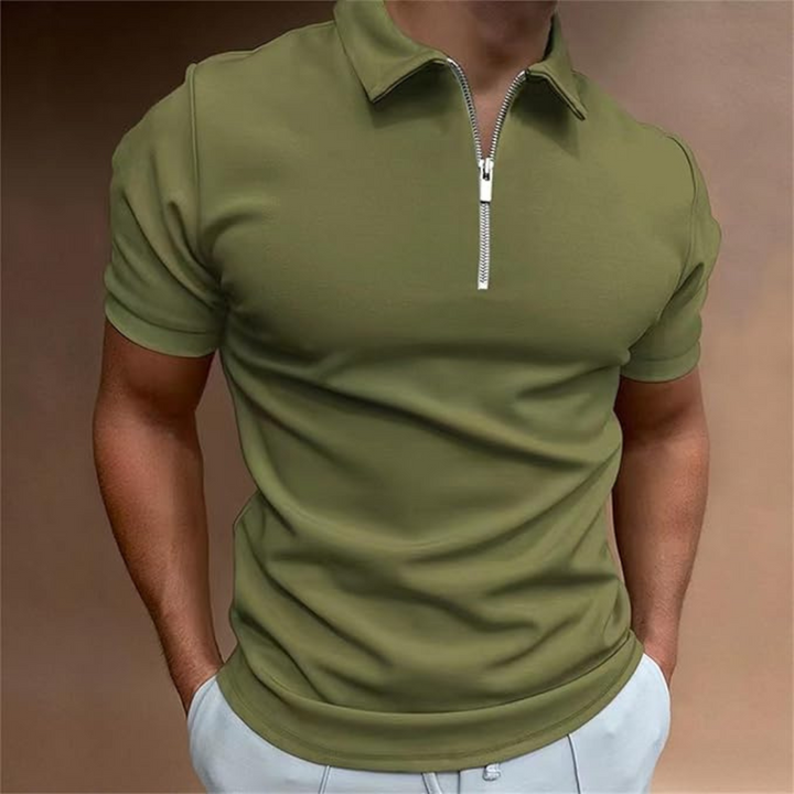 Hugos Polo | Sommerliches Herren-Poloshirt mit Reißverschluss