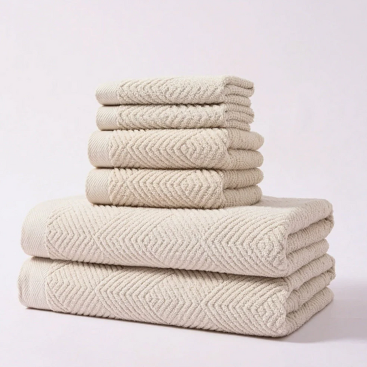 Cascade Supreme Baumwoll-Handtücher | Ultraweiche 6-teilige Handtuch-Kollektion