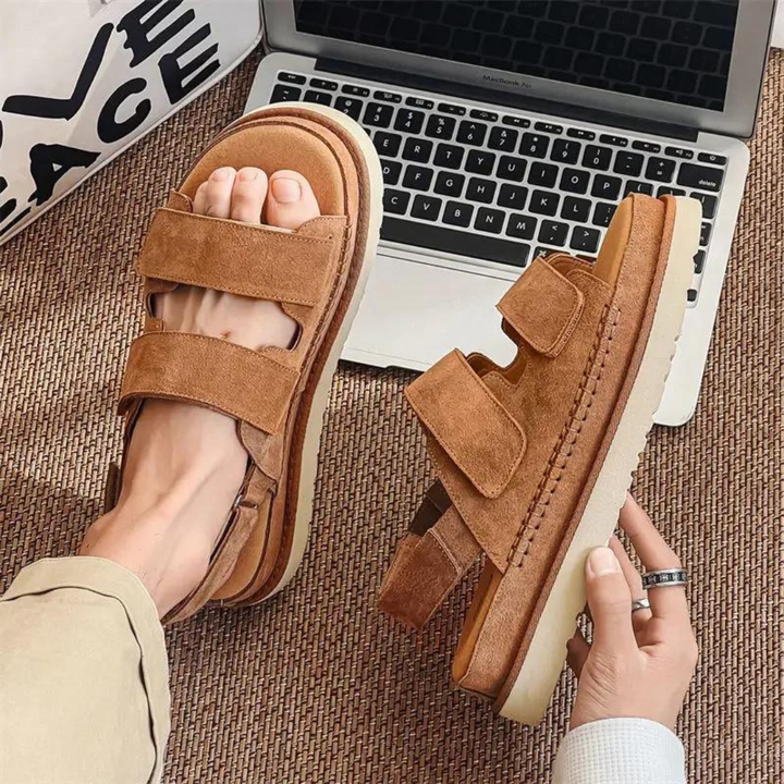 Lukas Sandalen | Atmungsaktive Slip-On-Freizeitsandalen mit flachem Design
