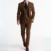 Erik 3-teiliges Set für Herren | einem schlichten Business-Blazer, einer Weste und Hose