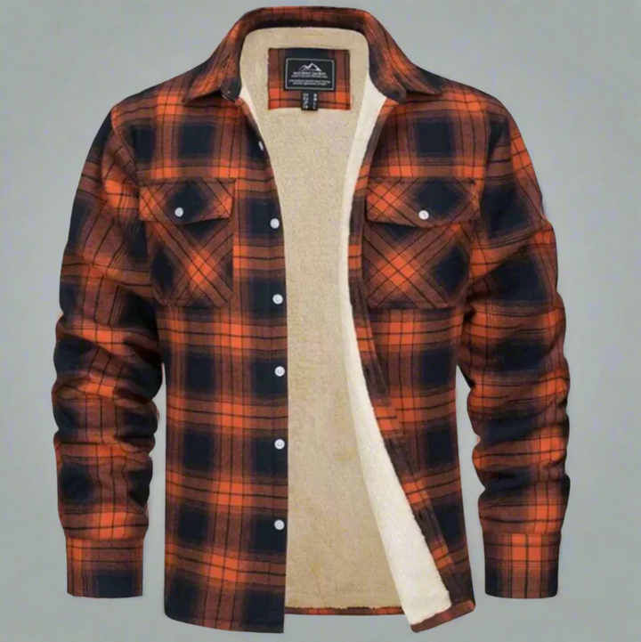 Herren Winterjacke | Gefüttert & kariert für kalte Jahreszeiten