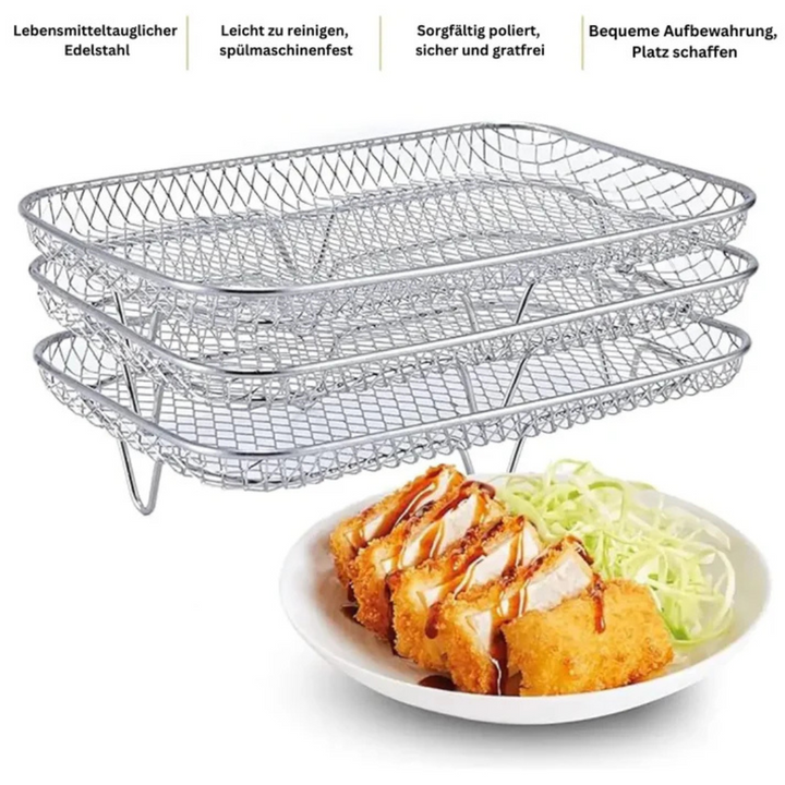 Stapelkörbe für Heißluftfritteuse | Mehr Kapazität & perfekte Kochergebnisse