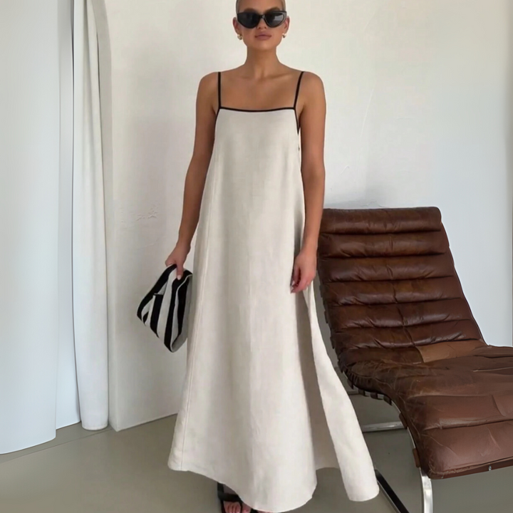 Charlotte Maxikleid | Elegantes Trägerkleid in Midi-Länge für Frauen