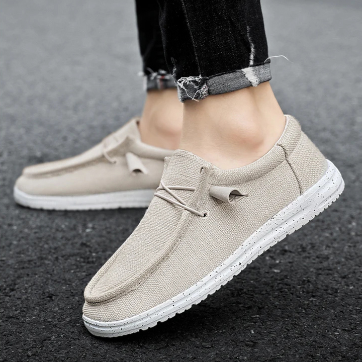 Klaus Canvas-Sneaker | Slip-On Schuhe aus Leinen für Männer