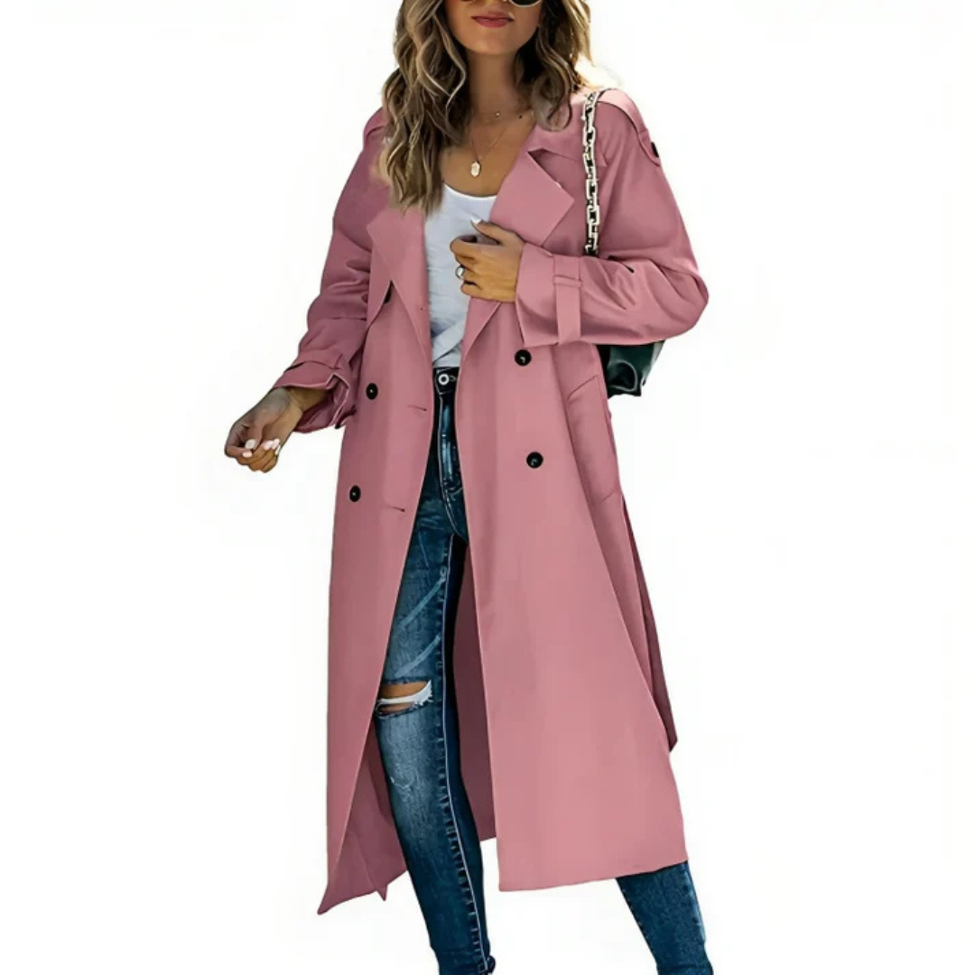 Mantel für den Herbst - Elegante Lange Trencoat für Damen